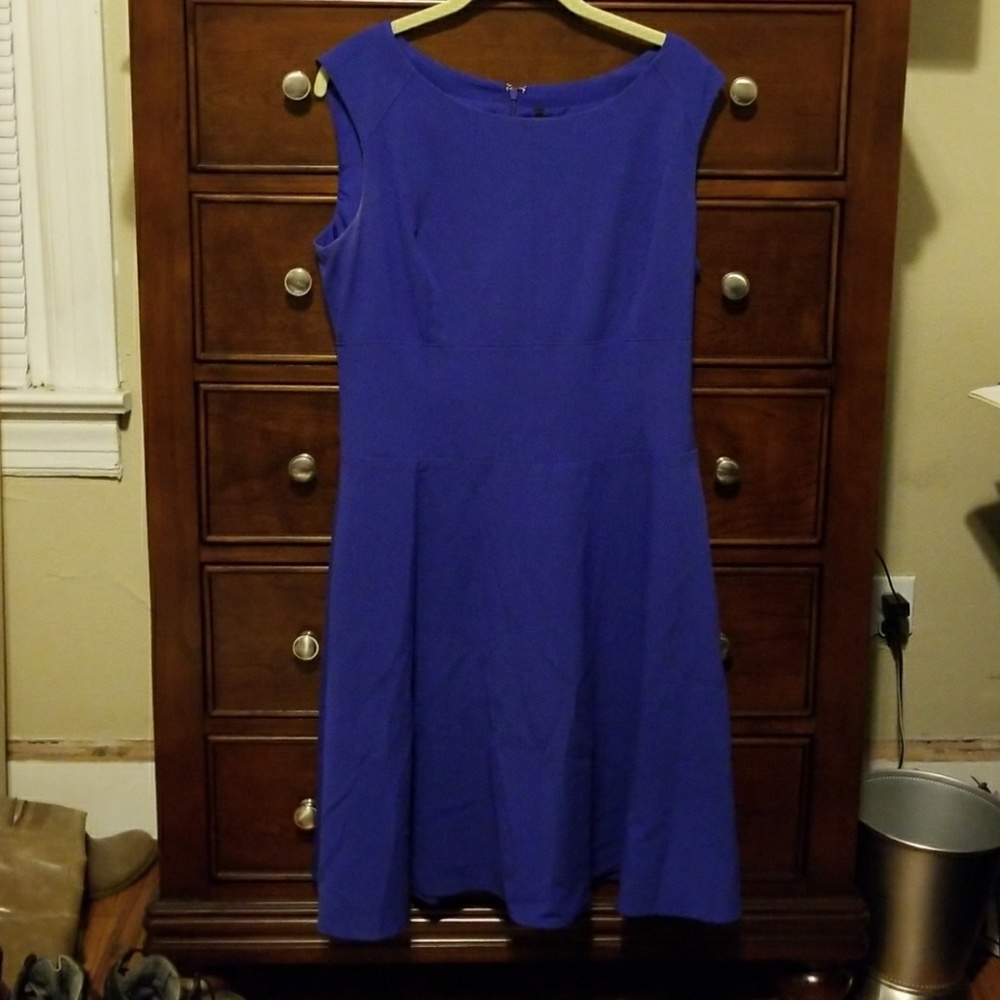 Max Studio royal blue fit and flare dress